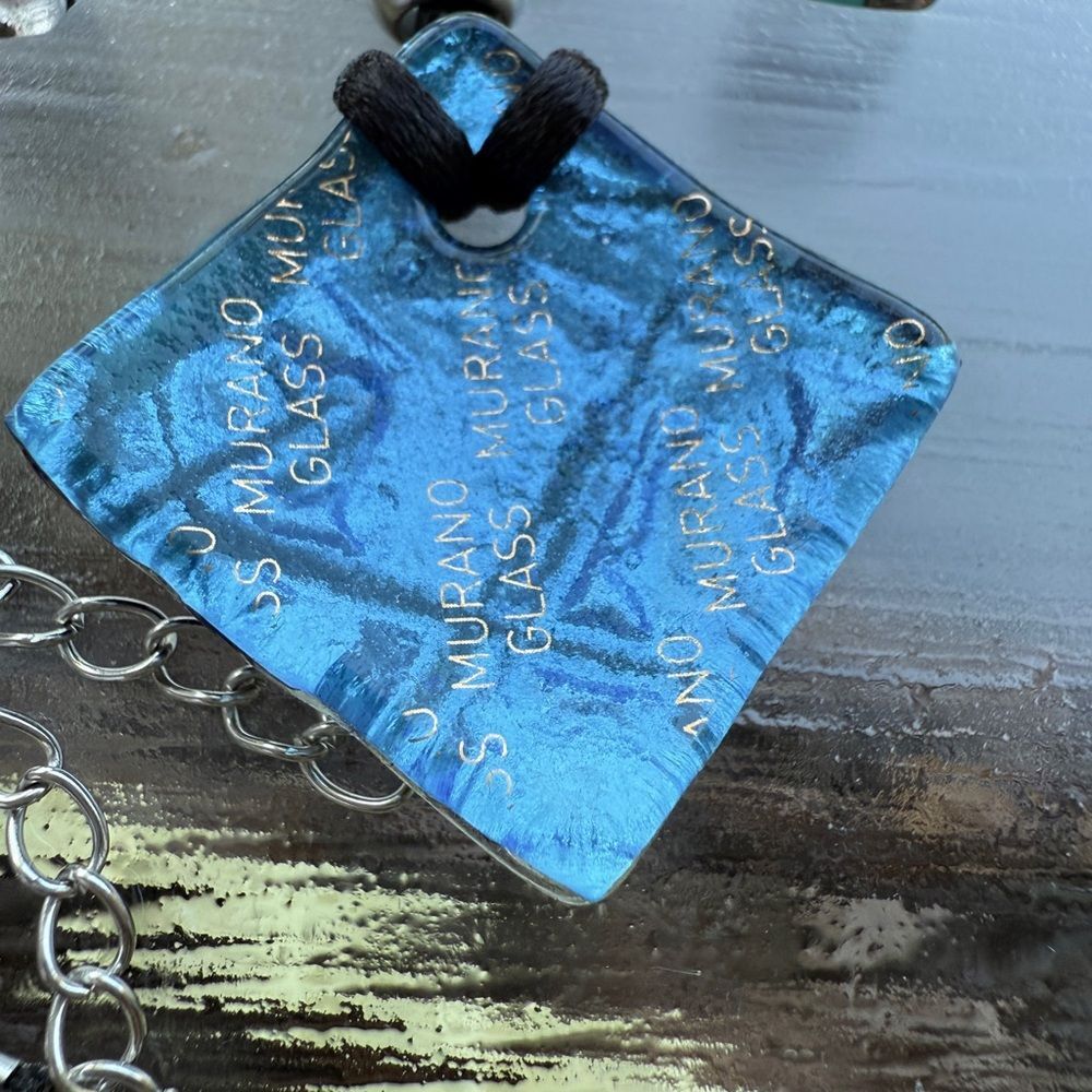 Murano Glass Pendant and Earrings Set - Picture 3 of 4